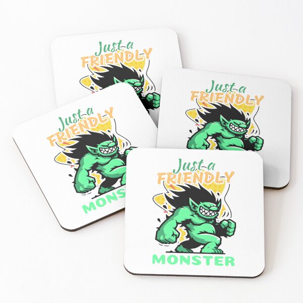 Item preview, Just a friendly monster, Green and Bright designed and sold by SplashTastic.