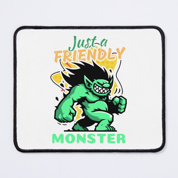 Item preview, Just a friendly monster, Green and Bright designed and sold by SplashTastic.