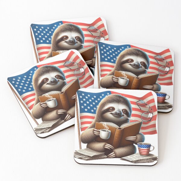 Item preview, My friend sloth americano and coffee and book designed and sold by Salah Naamani.