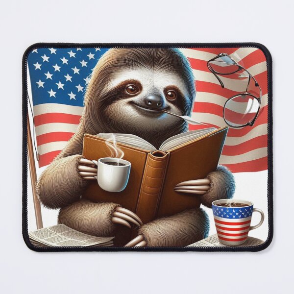 Item preview, My friend sloth americano and coffee and book designed and sold by Salah Naamani.