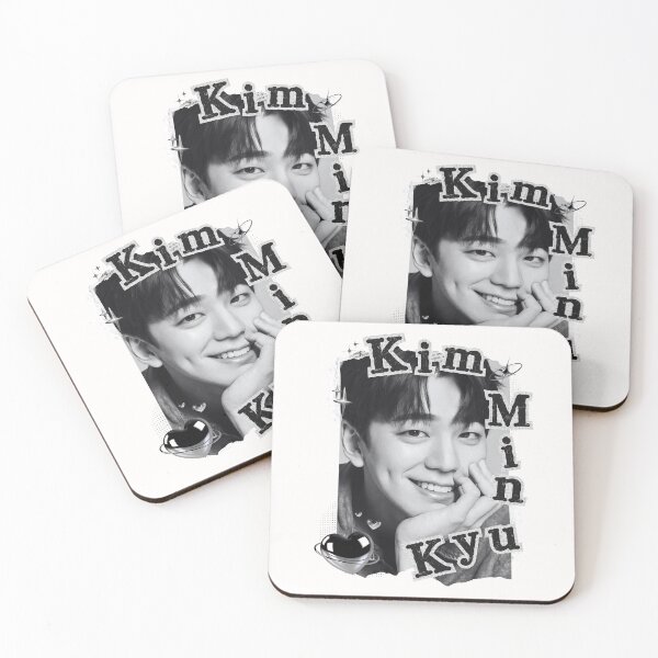 Item preview, Kim Min-kyu Collage: Striking Black and White Portrait designed and sold by AJUNICE STUDIO.