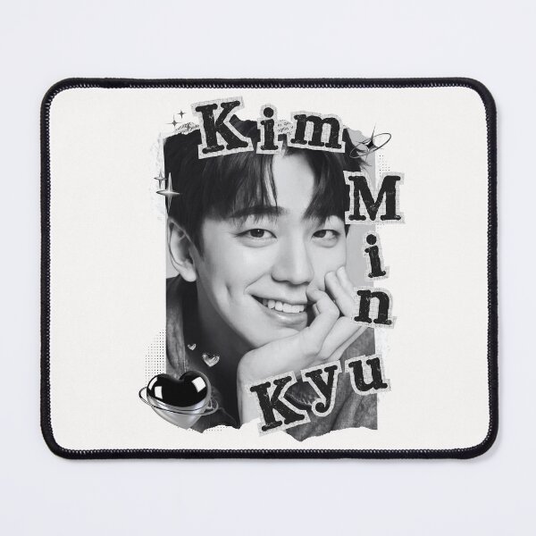 Item preview, Kim Min-kyu Collage: Striking Black and White Portrait designed and sold by AJUNICE STUDIO.