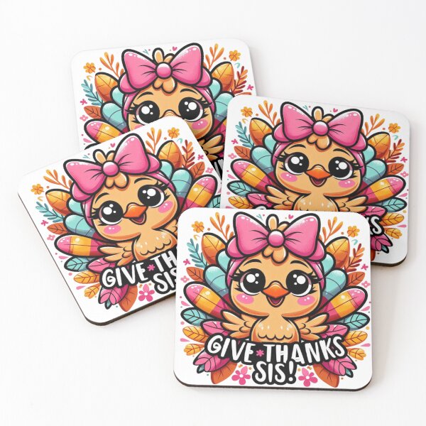 Item preview, Sisterly Gratitude  A Thanksgiving Turkey with a Pink Bow designed and sold by maritas22.