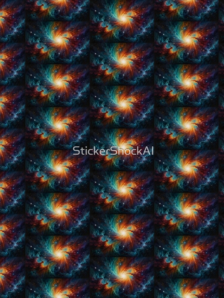 Thumbnail 5 of 5, A-Line Dress, Cosmic Tapestry designed and sold by StickerShockAI.
