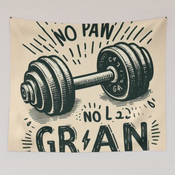 Item preview,  A Hand-Drawn Dumbbell . designed and sold by IrsathThaslima.