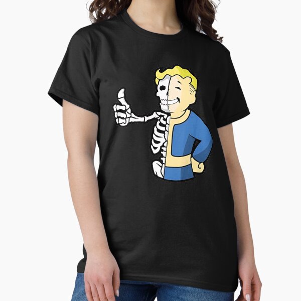 Vista previa del artículo con la obra «Esqueleto de Vault Boy», diseñado y vendido por NEAbstracts.