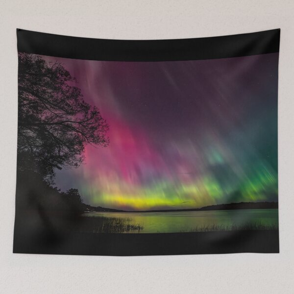 Item preview, Northern Lights glowing over the Ottawa river designed and sold by James Cumming.