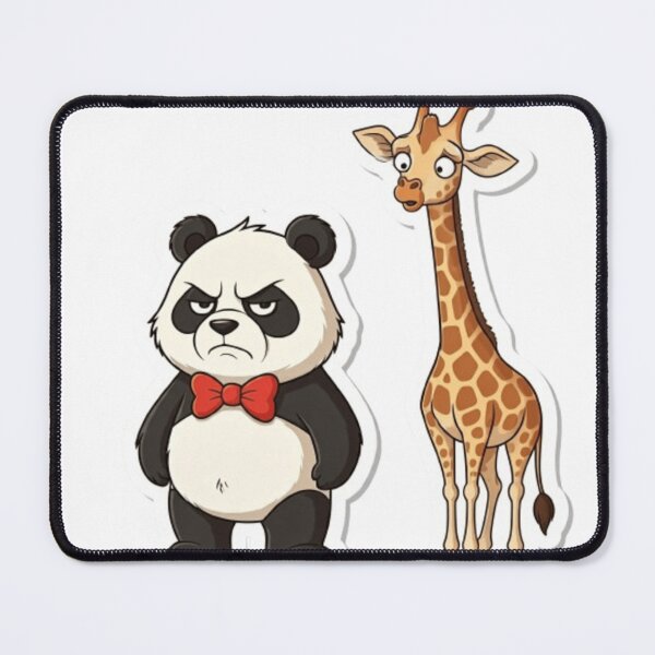 Item preview, Grumpy Panda and Curious Giraffe designed and sold by StickersRyous.