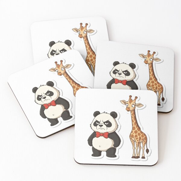 Item preview, Grumpy Panda and Curious Giraffe designed and sold by StickersRyous.