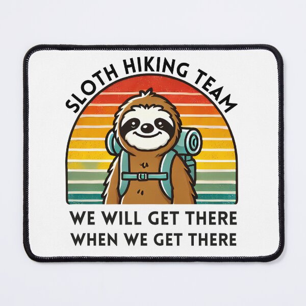 Item preview, Sloth Hiking Team Camping and Walking Lover designed and sold by InkCraftHouse.