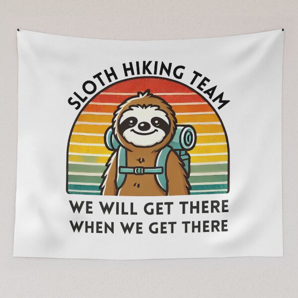 Item preview, Sloth Hiking Team Camping and Walking Lover designed and sold by InkCraftHouse.