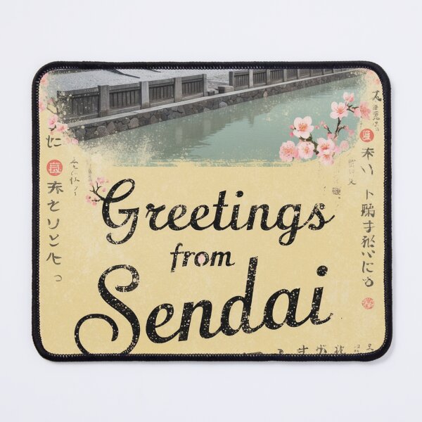 Item preview, Greetings from Sendai Japan Vintage Travel Retro Postcard Design designed and sold by TravelPostcardGems.
