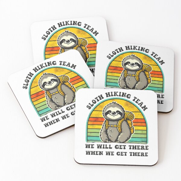 Item preview, Sloth Hiking Team Camping and Walking Lover designed and sold by InkCraftHouse.
