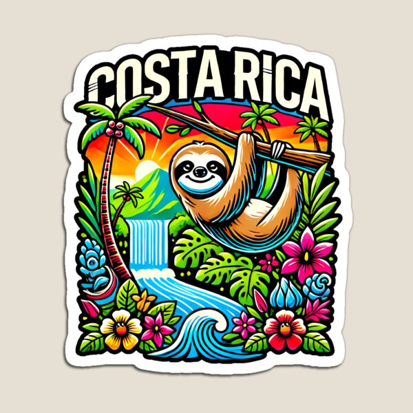 Item preview, Costa Rica Sloth,  Tropical Jungle and Nature Travel Fun designed and sold by madtoyman.