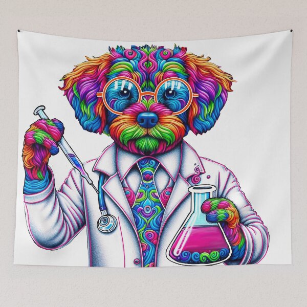 Item preview, Dog in science designed and sold by Osher-BioArt.