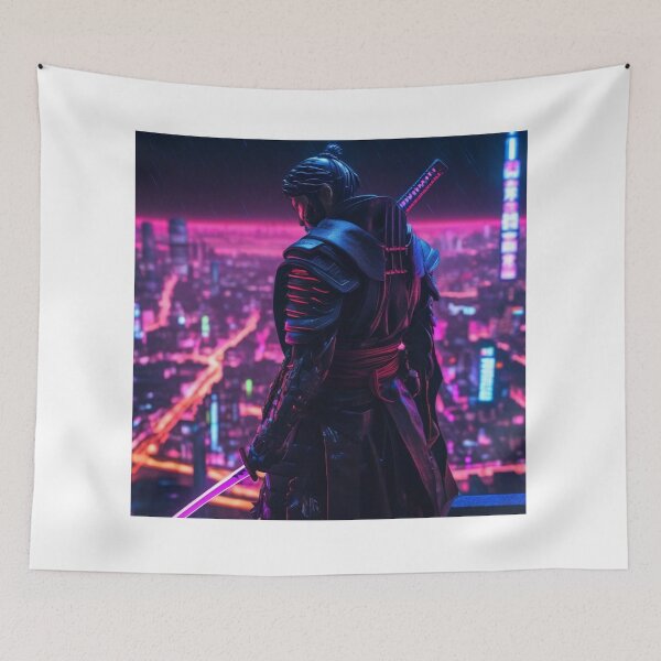 Item preview, Cyberpunk Samurai in Neon City 2 designed and sold by MarkLines.