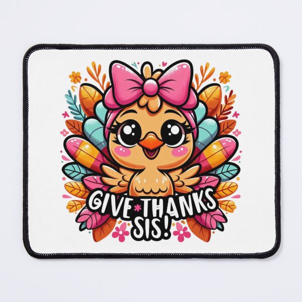 Item preview, Sisterly Gratitude A Thanksgiving Turkey with a Pink Bow designed and sold by maritas22.