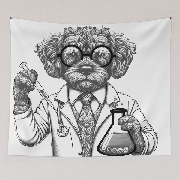 Item preview, Dog in science designed and sold by Osher-BioArt.