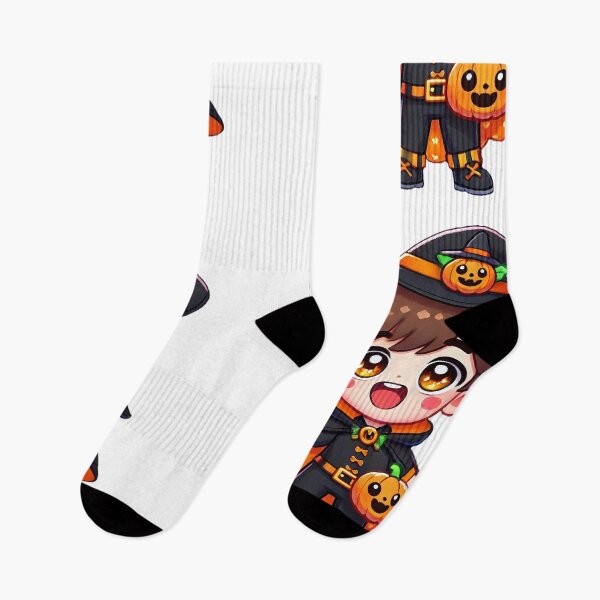 Item preview, Chibi Halloween Witch Boy with Pumpkin designed and sold by Chokhdi289shop.