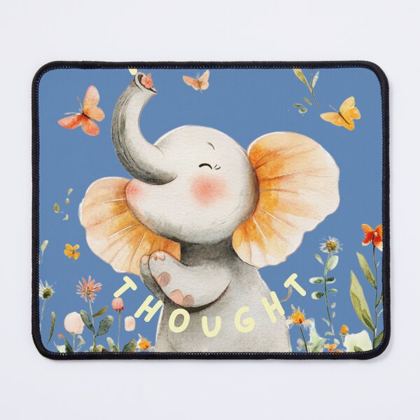 Item preview, super cute happy elephant, designed and sold by Natthiya Minimal.