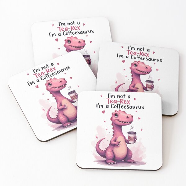 Item preview, Cute Dinosaur with Coffee Instead Of Tea designed and sold by InkCraftHouse.