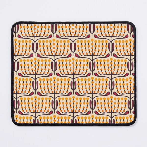Item preview, KF 0315 D - Vintage Retro 70s Floral Pattern in Orange Red Cream designed and sold by KhakiFinch.