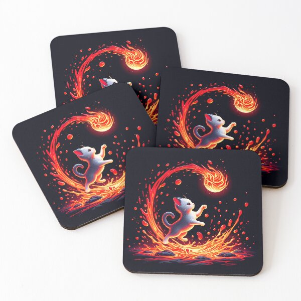 Item preview, Lava Fire Kitten Playing with Fireball, Ai Generated Art  designed and sold by ACC .