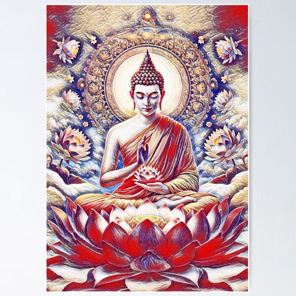 Item preview, Gautam Buddha Water Color Painting designed and sold by TheGallery69.