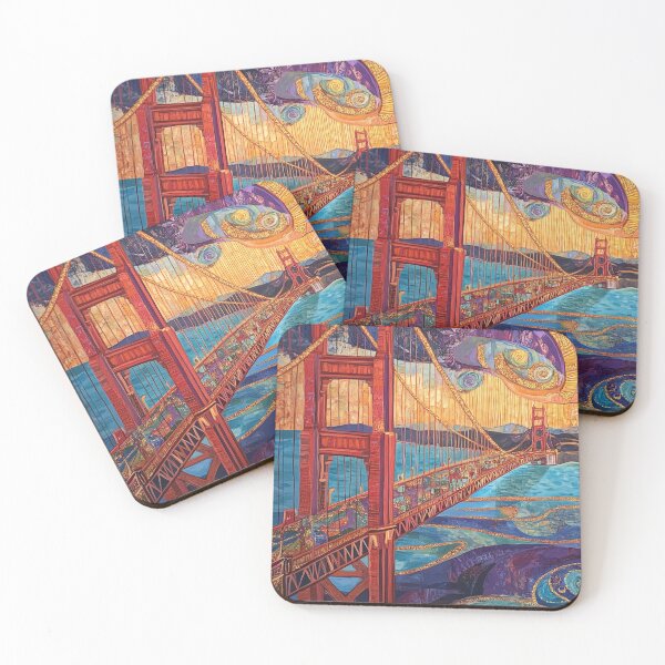 Item preview, Klimt Inspired Golden Gate Bridge designed and sold by JoyOnYourWall.