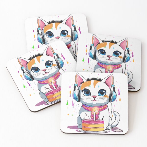 Item preview, Thai Cat with Birthday Cake – Adorable Feline Design for Birthday Celebrations designed and sold by InwzaDesign.