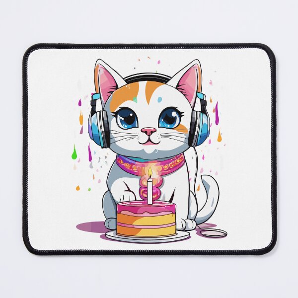 Item preview, Thai Cat with Birthday Cake – Adorable Feline Design for Birthday Celebrations designed and sold by InwzaDesign.