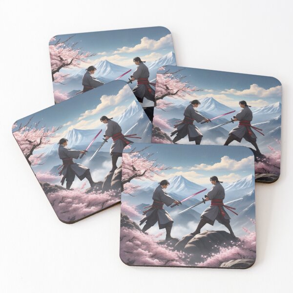 Item preview, Epic Sword Duel on a Mountain designed and sold by MarkLines.
