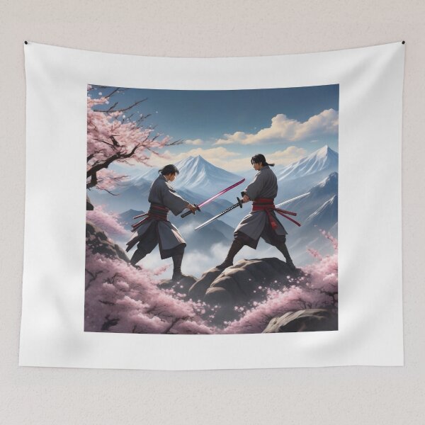 Item preview, Epic Sword Duel on a Mountain designed and sold by MarkLines.