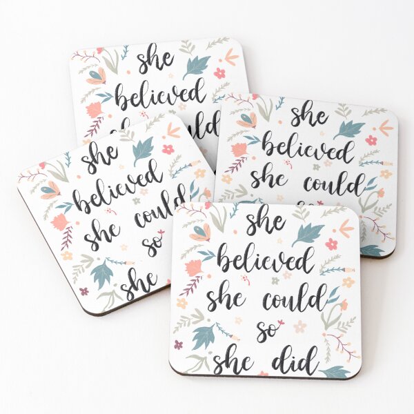 Item preview, SHE BELIEVED - she could so she did - Pale Colors designed and sold by GinColorist.