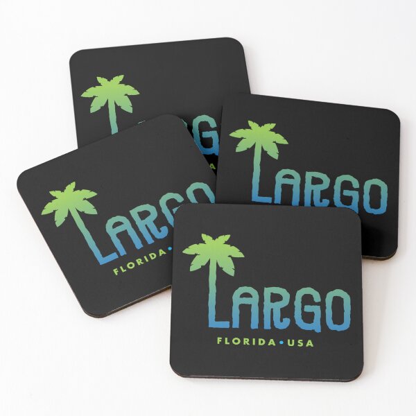 Item preview, Diseño tipográfico de palmeras de Largo Florida designed and sold by Futurebeachbum.