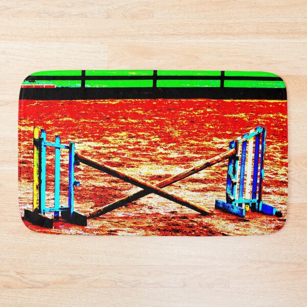 Item preview, Horse Jumping X Rails in Red Sand Arena designed and sold by Dianne Mead.