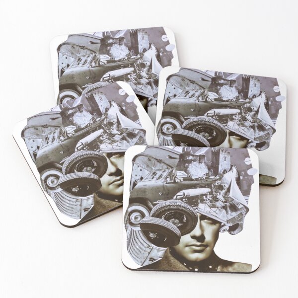 Item preview, Black and White Collage Art Portrait Face of Man designed and sold by paperkath.