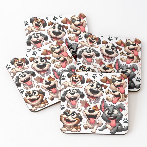 Item preview,  Playful Laughing Dogs Sticker designed and sold by Peelya.