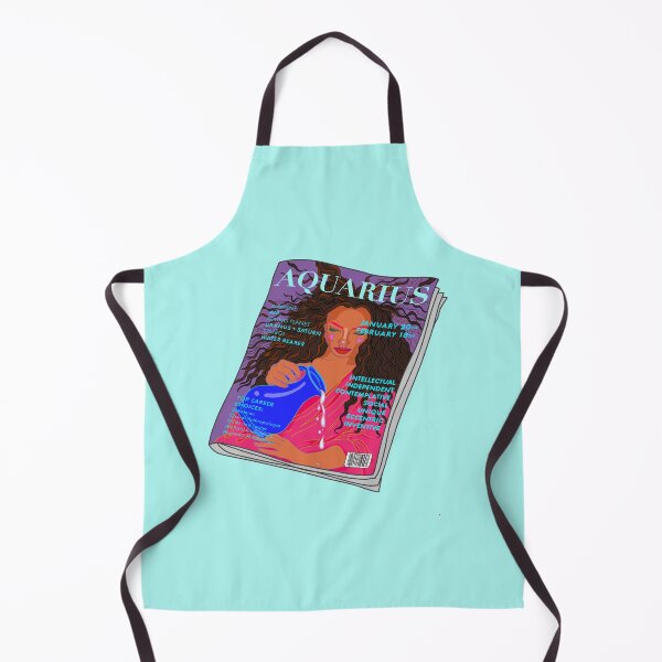 Item preview, Aquarius Zodiac Magazine Art – Trendy Horoscope Illustration designed and sold by Stevie-Please.