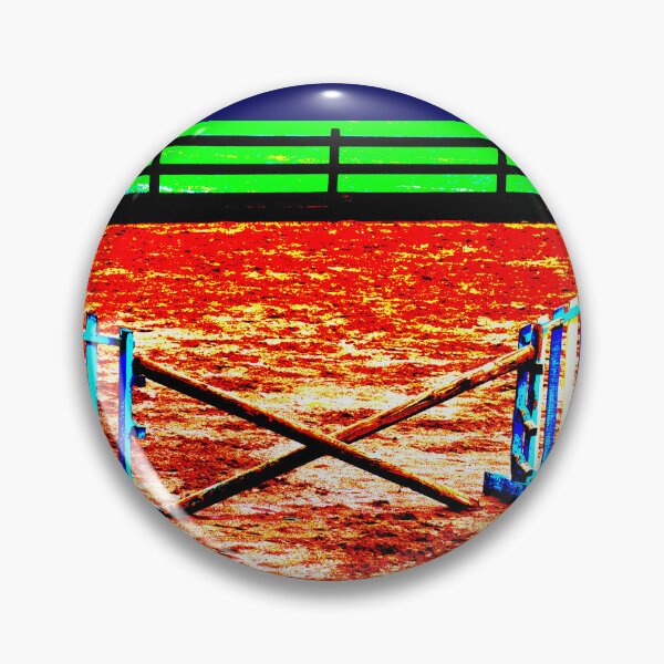 Item preview, Horse Jumping X Rails in Red Sand Arena designed and sold by Dianne Mead.