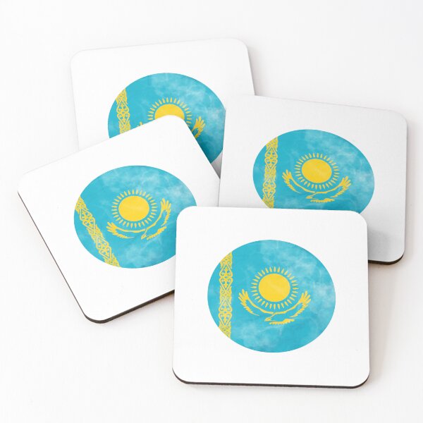 Item preview, kazakhstan flag in circle designed and sold by artbymadina.