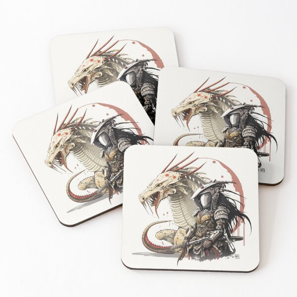 Item preview, an Alien and a predator in okami style designed and sold by The-Chieftain.