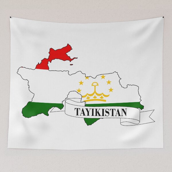 Item preview, tajikistan flag map designed and sold by visual adventures.