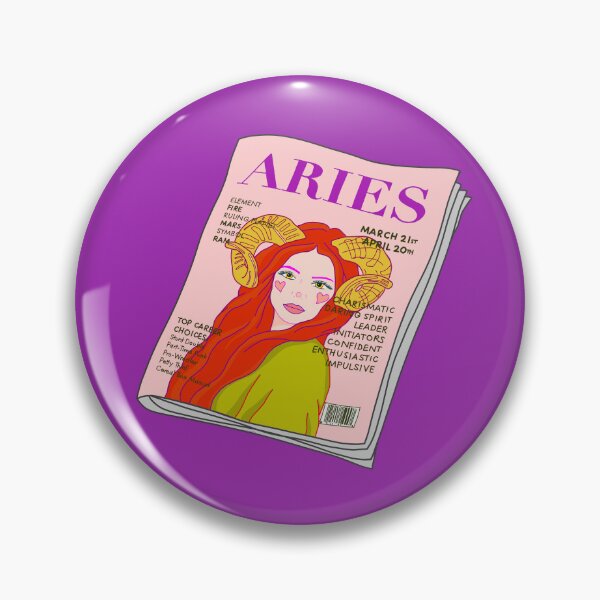 Item preview, Aries Zodiac Magazine Art – Chic Horoscope Illustration designed and sold by Stevie-Please.