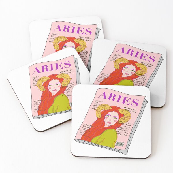 Item preview, Aries Zodiac Magazine Art – Chic Horoscope Illustration designed and sold by Stevie-Please.