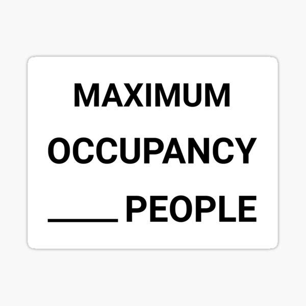 Item preview, Maximum Occupancy __ People Sign - Customizable Capacity Limit designed and sold by safetysignprod.
