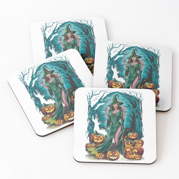 Item preview, The Beautiful Witch with Scary Pumpkin designed and sold by Ammar Studio.