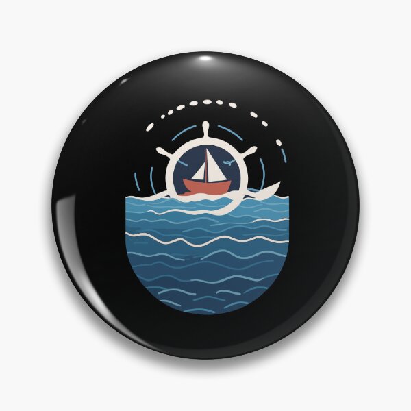 Item preview, Captain On The High Seas With Boat Motif designed and sold by LuminOrb.