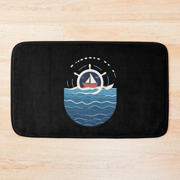 Item preview, Captain On The High Seas With Boat Motif designed and sold by LuminOrb.