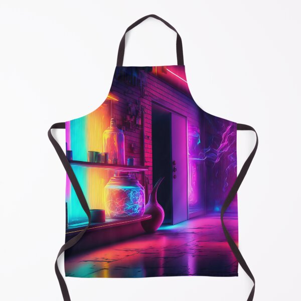 Item preview, Cyberpunk Room with Electric Neon Rainbow Jars designed and sold by AdamesArtStudio.